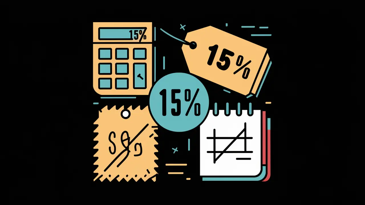 how to calculate 15 percent off a price