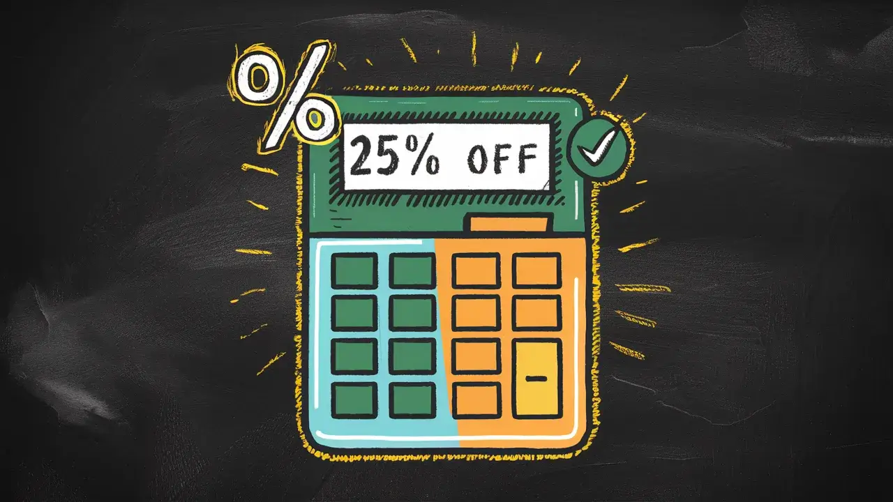 how to calculate 25 percent off a price